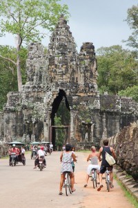Bicycling at Angkor Wat