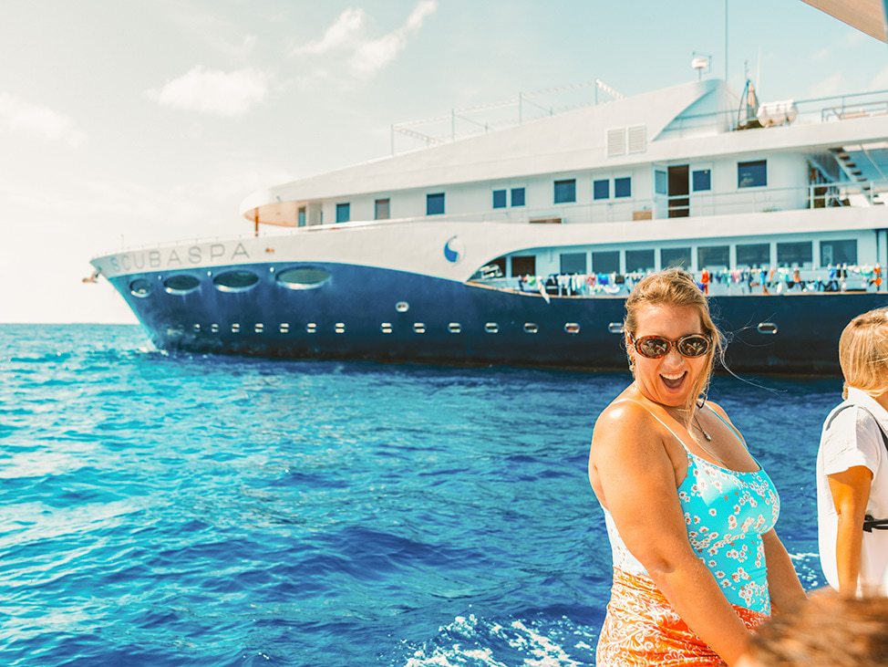 Nik in foreground + ScubaSpa in background