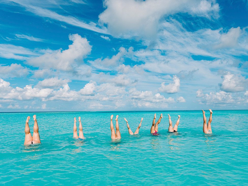 Handstands in the ocean