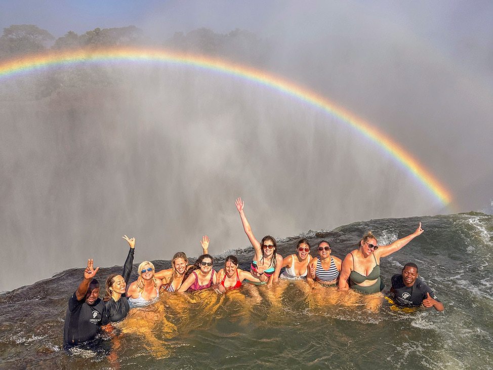 Wander women at Victoria Falls