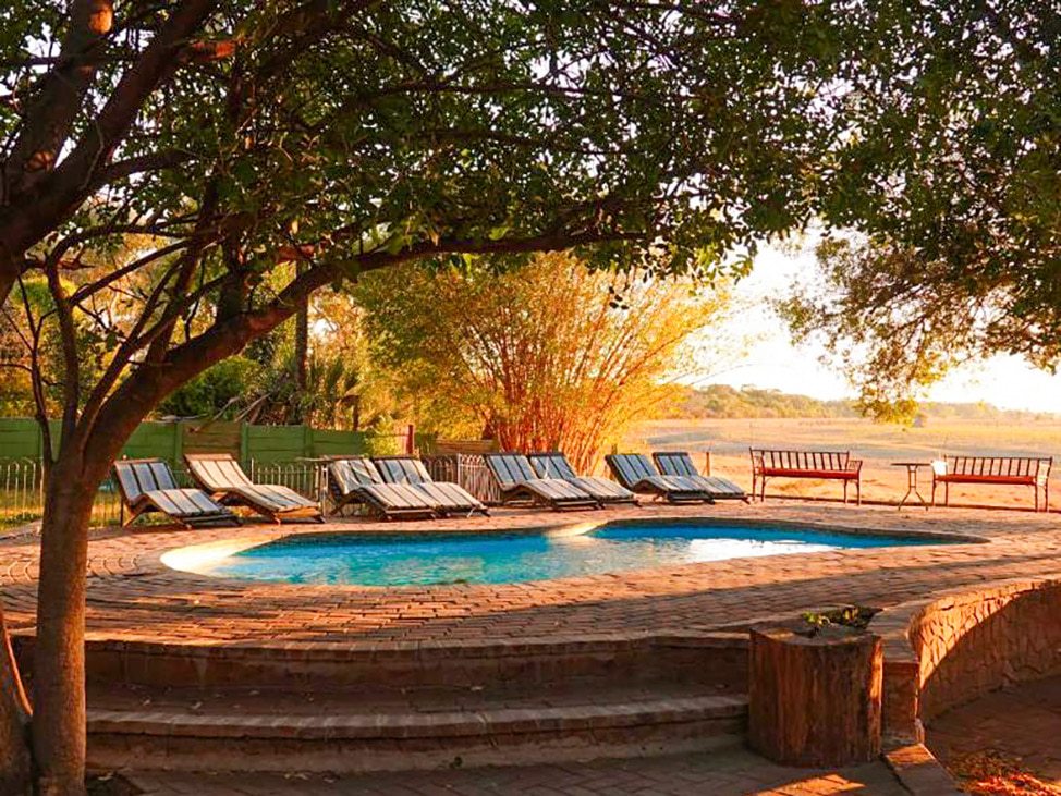 Pool with terracotta tiles Botswana