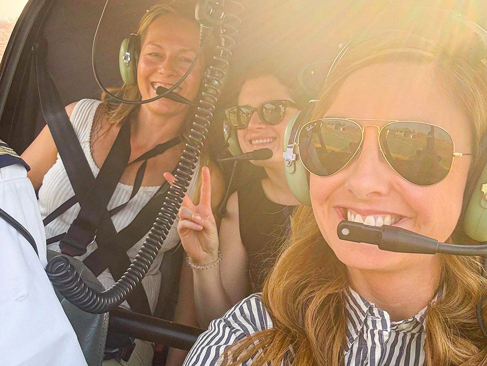 Wander Women in helicopter Botswana