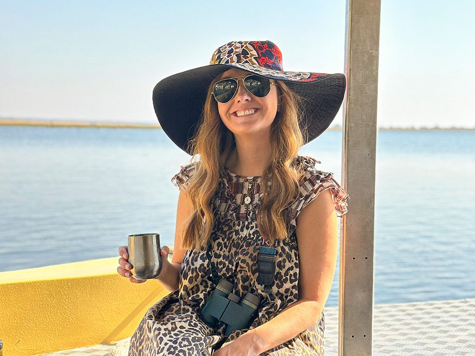 Woman with drink Botswana 
