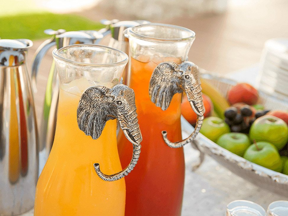 2 juice jugs with elephant handles Namibia Retreat