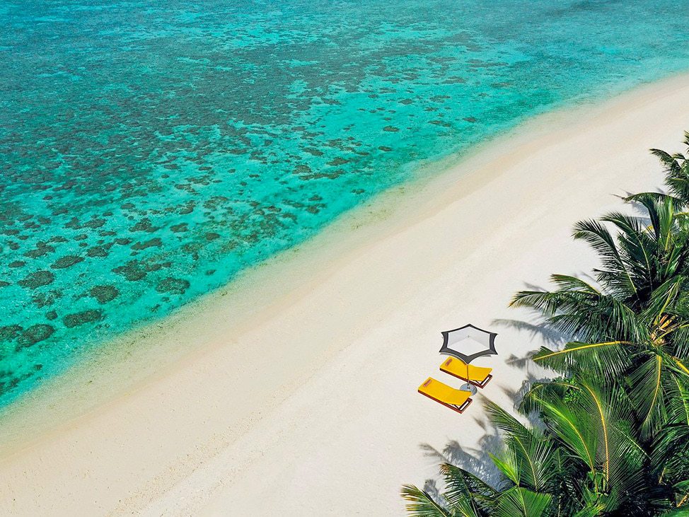 White sand beach Maldives