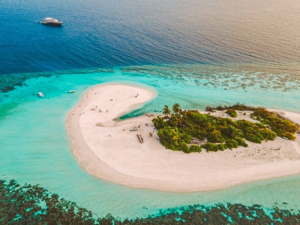 Small island in the Maldives