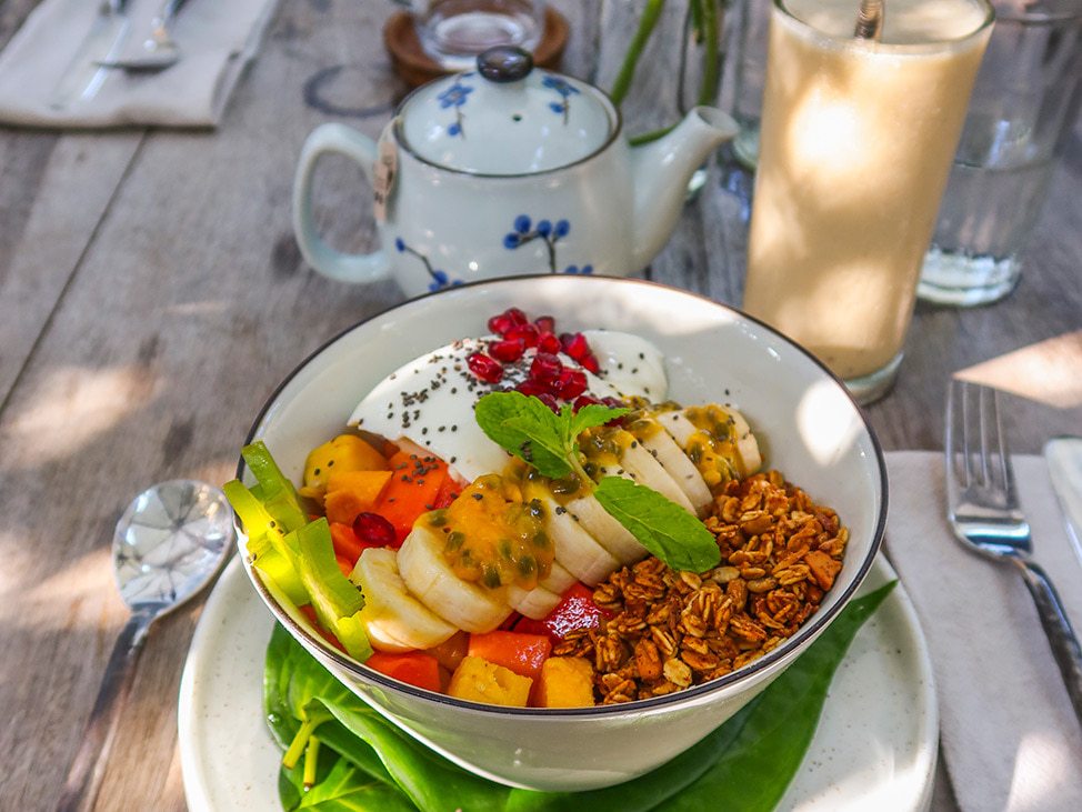Tropical fruit and tea in Sri Lanka