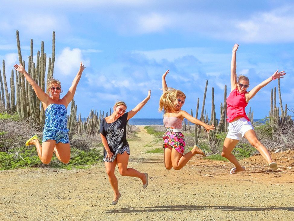 Colorful Flowers against a Colorful Building