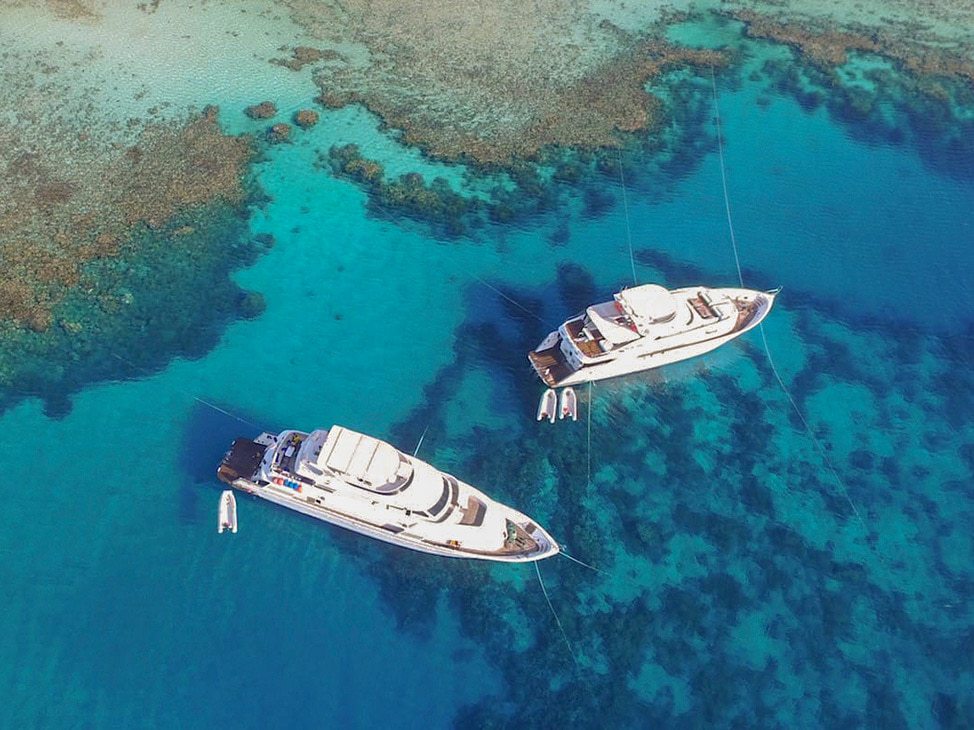 Aerial Liveaboard Boat Red Sea