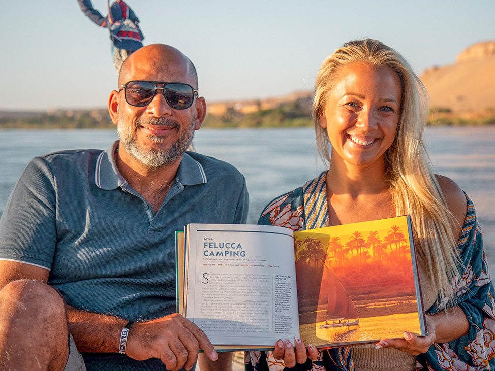 Alex and Guide with Book