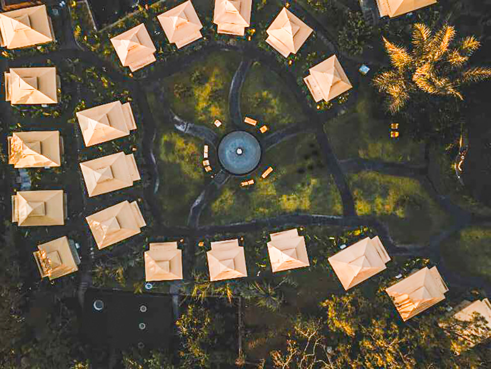 Aerial campsite